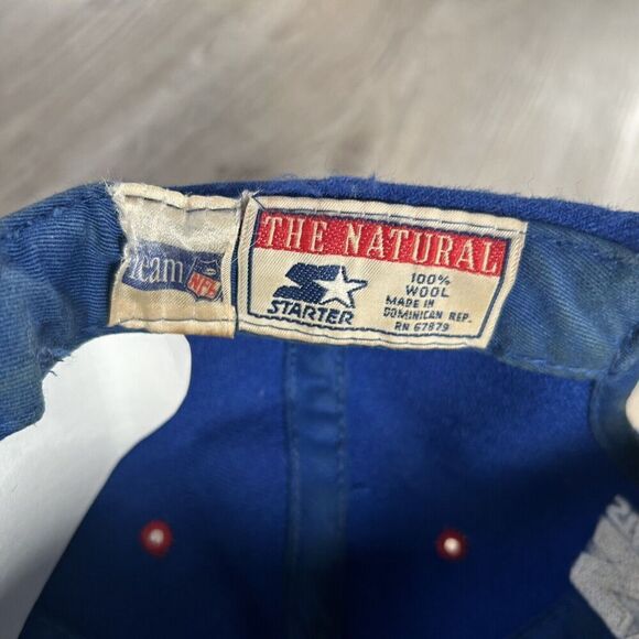 Vintage Starter New York Giants Hat Snapback NFL Football Wool Blue Red Cap‎ - Picture 4 of 8